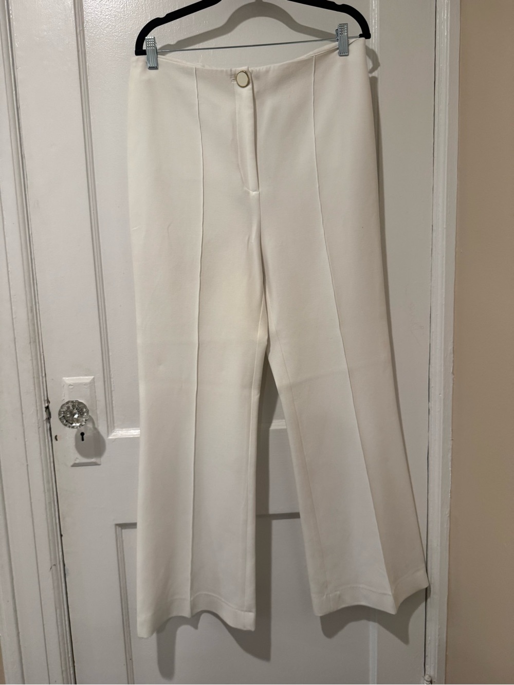 Veronica Beard Off White Straight Leg Dress Pants Size 10 NWOT